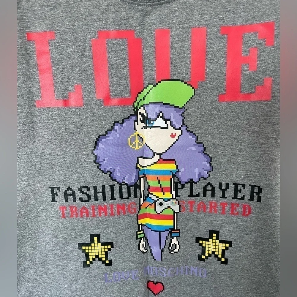 Love Moschino grey tank fashion player grey dress NWT